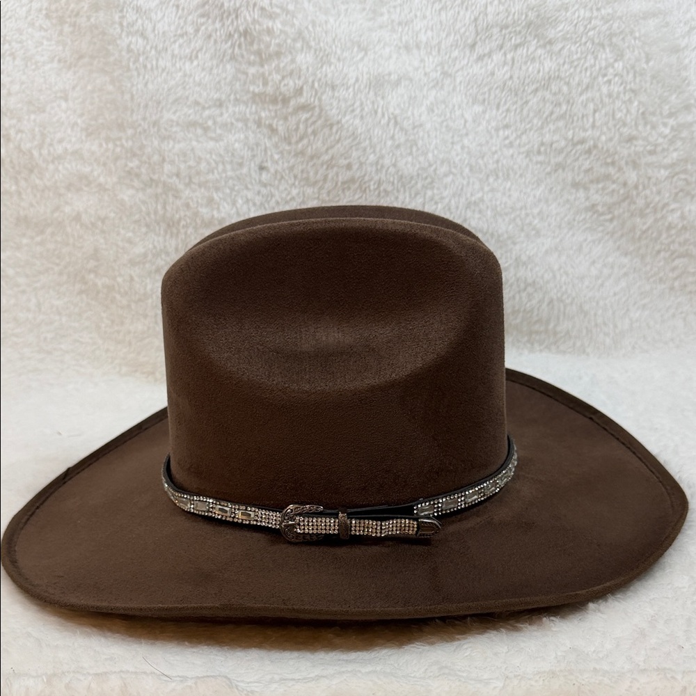 Hat Texas Rhinestone trim felt ranch in Tabacco (H046)